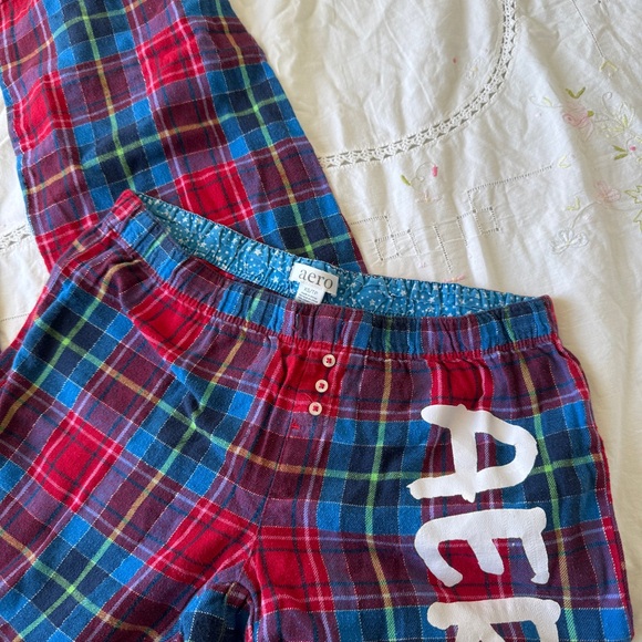 Aeropostale Other - Aeropostale Y2K Red Plaid Logo Pajama Pants XS